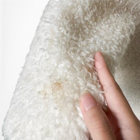 Mango Off White Teddy Bear Fleece Shearling Style Coat Jacket Size XXS/XS/S - Picture 5 of 6